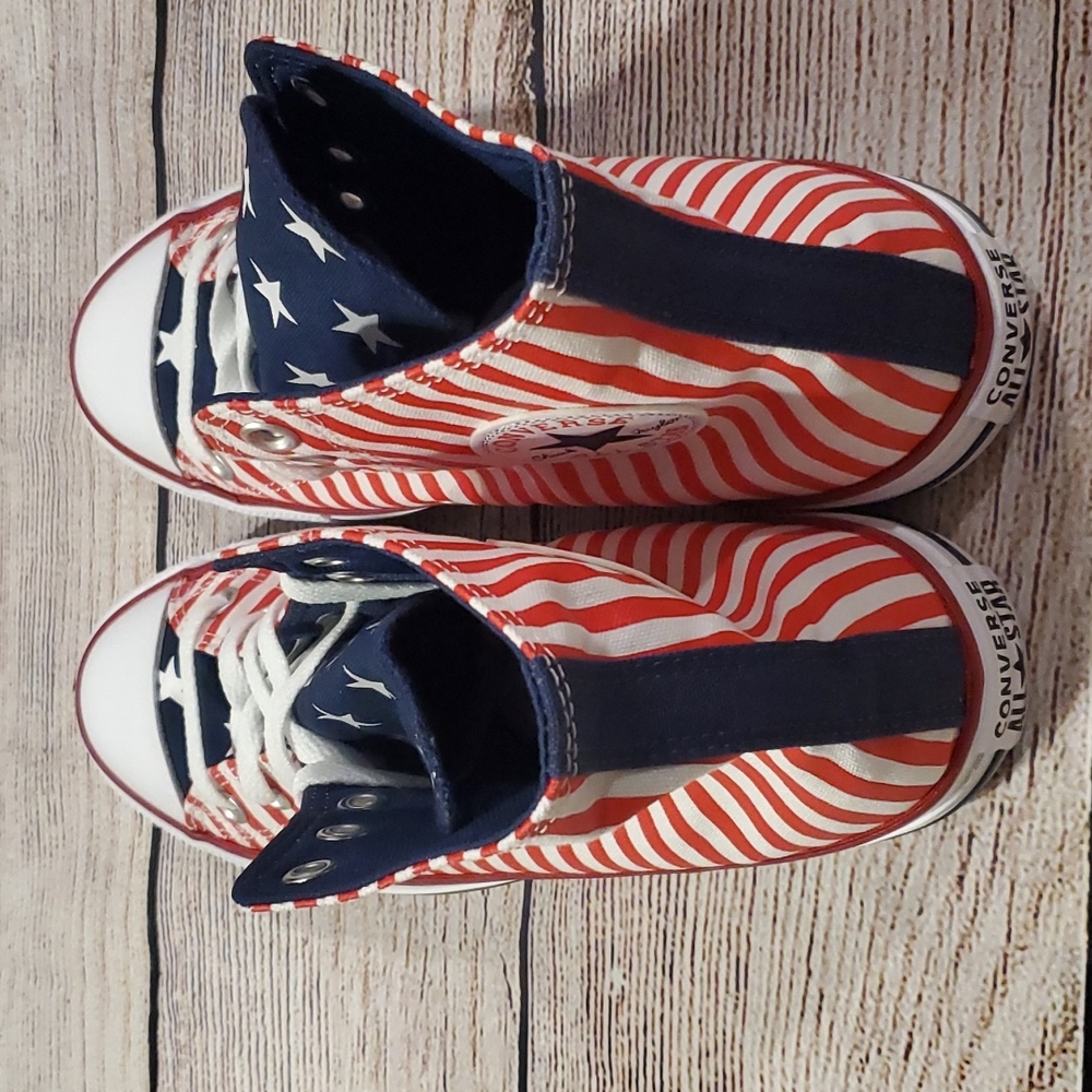 Converse 170813f Usa stars red stripes size8.5 Sneakers - Picture 5 of 8